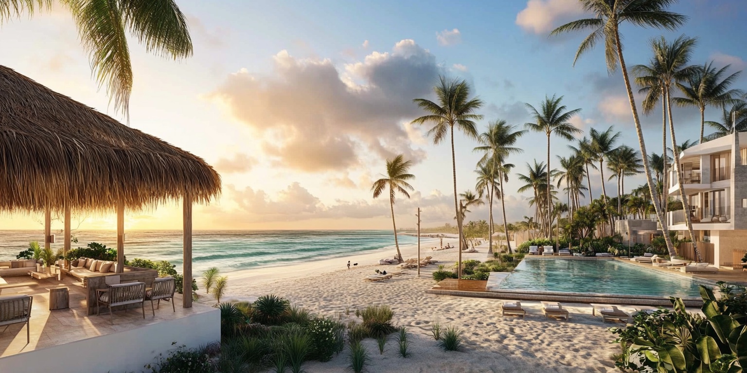 Plage dorée de la République Dominicaine